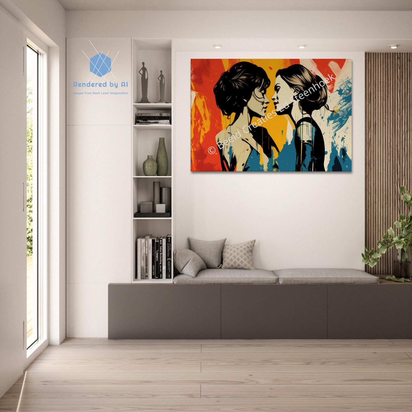 Captivating Encounter of Two Women (Canvas)