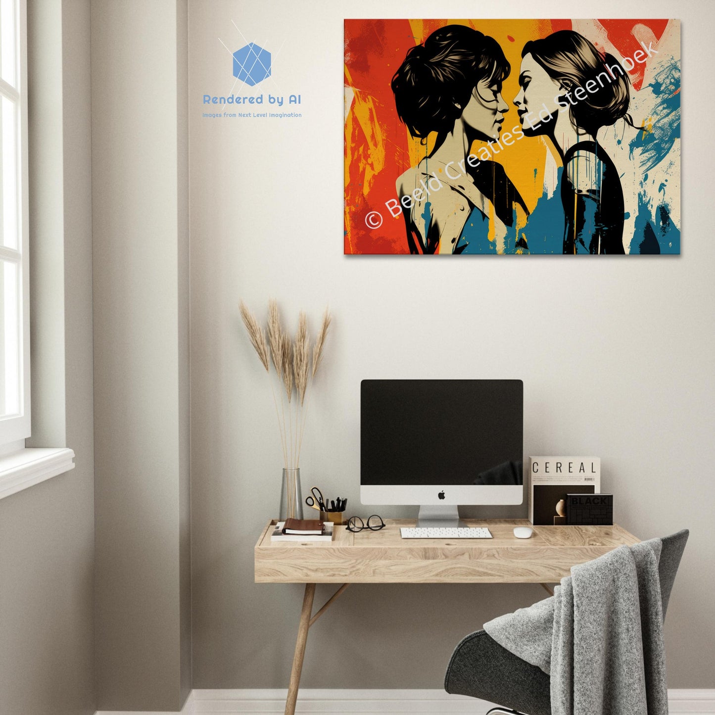 Captivating Encounter of Two Women (Canvas)