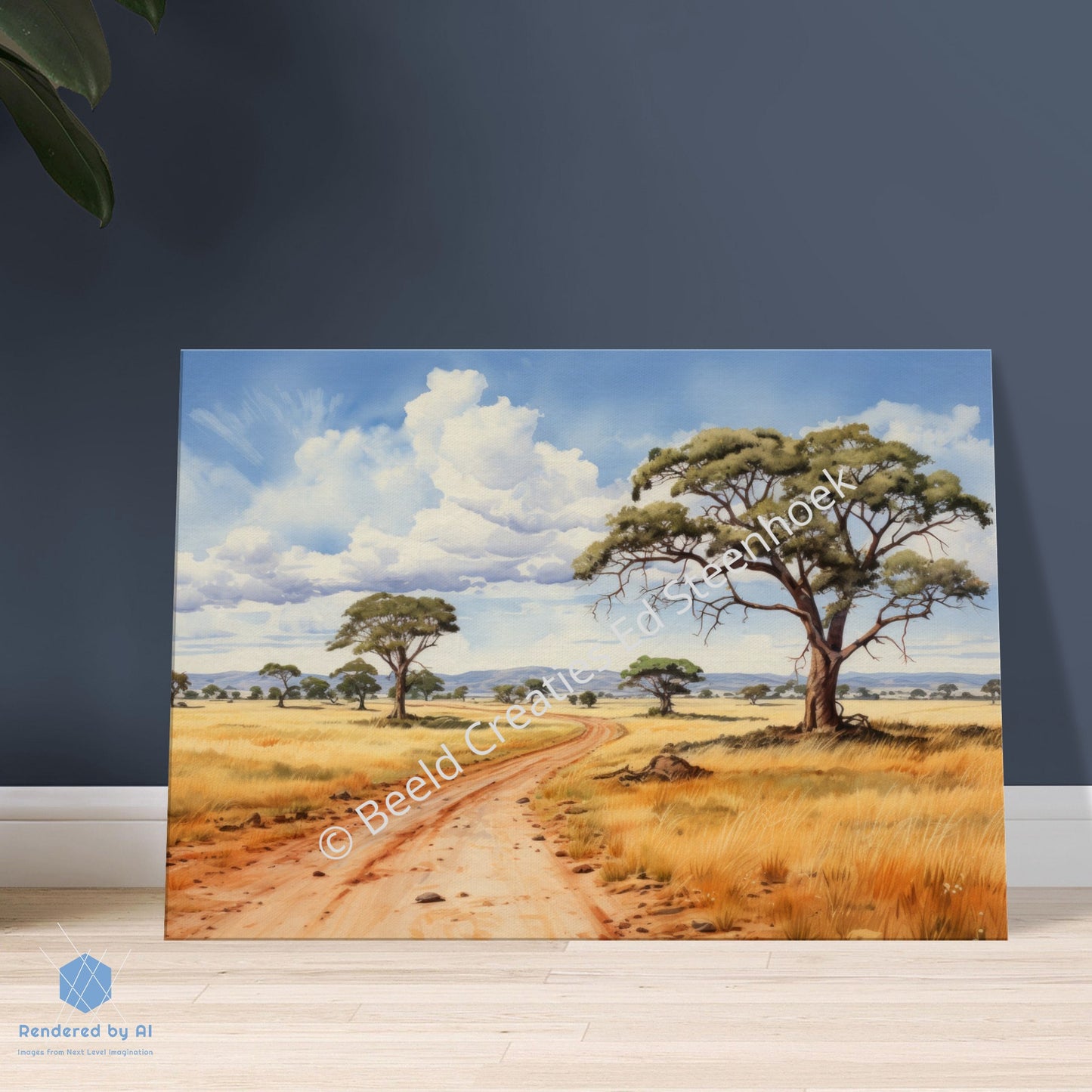 Serengeti landscape in Watercolour (Canvas)